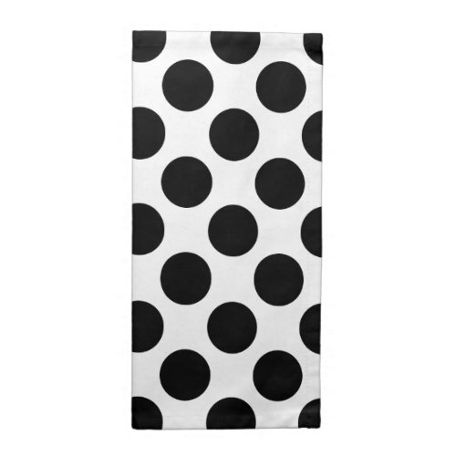 Black  White Polka dots  Cloth Napkin