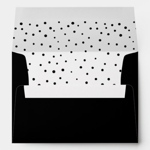 Black  White Polka Dots Envelope