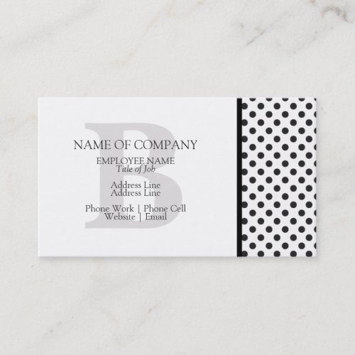 BusinessCards With Monograms  Profile Cards Business Card Template