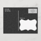 Black & White Polka Dots Invitation Postcard (Back)