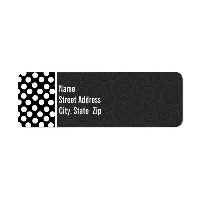 Black & White Polka Dots Label (Front)