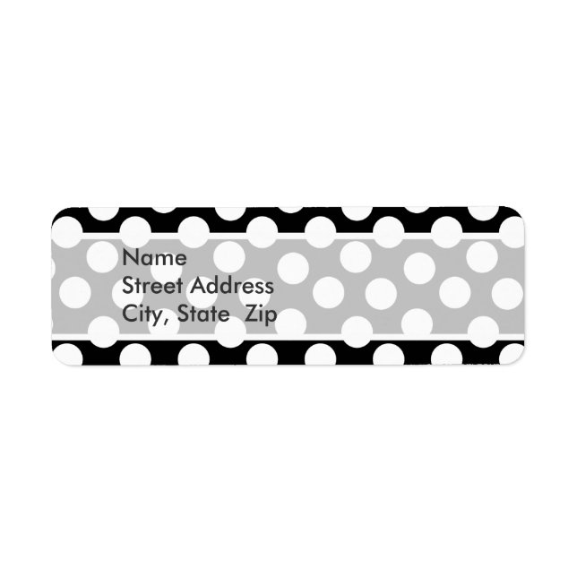 Black & White Polka Dots Label (Front)