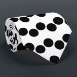 Black White Polka Dots Pattern Tie<br><div class="desc">Black polka dots pattern on a white background.</div>