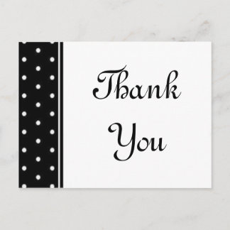 Black & White Polka Dots Postcard