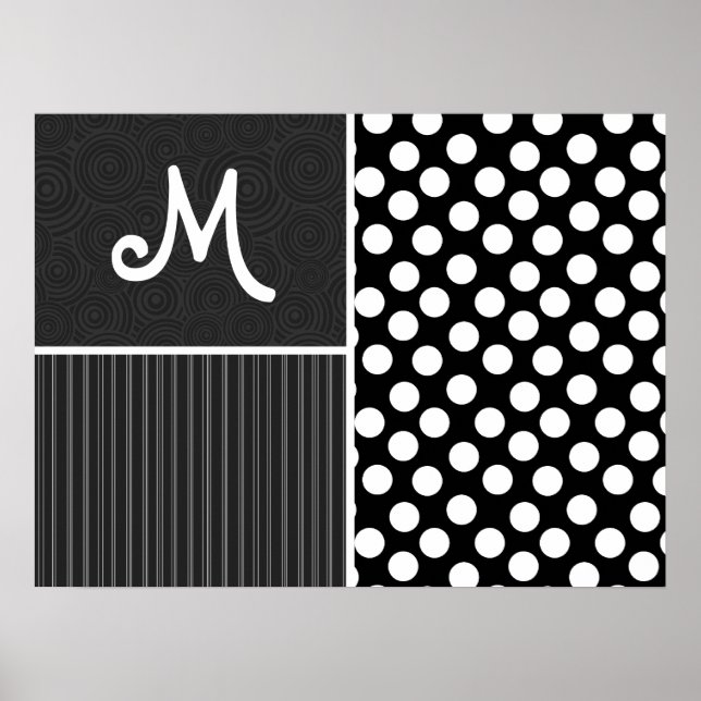 Black & White Polka Dots Poster (Front)