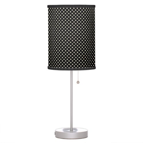 Black  White Polka Dots Table Lamp