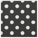 Black White Polka Dots Textile Fabric