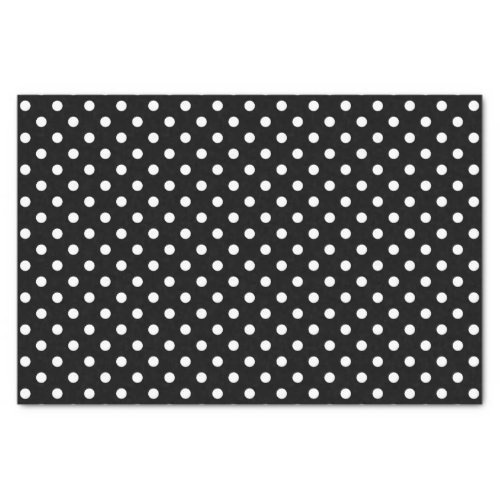 Black  white polka dots wedding gift tissue paper