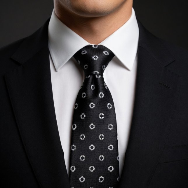 Black & White Polka Subtle Elegant Neck Tie (Creator Uploaded)