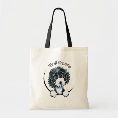 Black White Poodle Mix Its All About Me Tote Bag