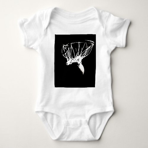 Black White Pop Art Basketball Baby Bodysuit
