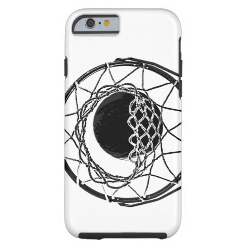 Black White Pop Art Basketball Tough iPhone 6 Case