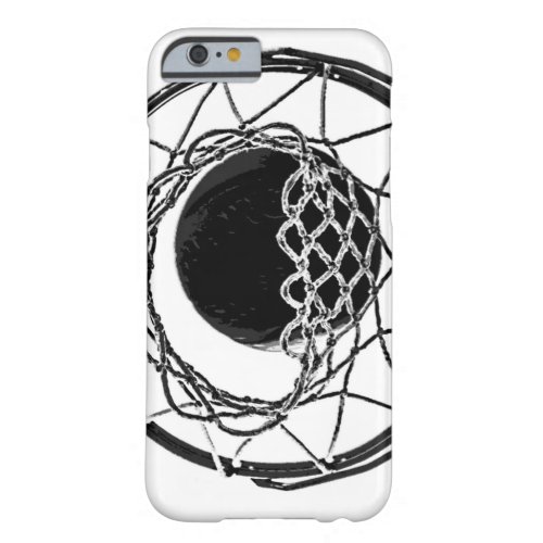 Black  White Pop Art Basketball Barely There iPhone 6 Case