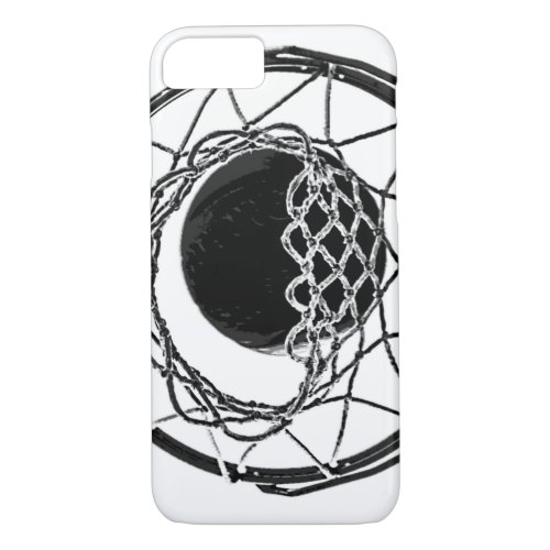 Black  White Pop Art Basketball iPhone 87 Case