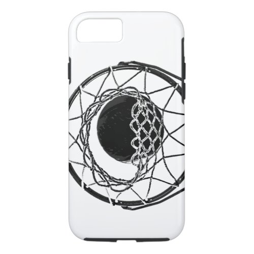 Black White Pop Art Basketball iPhone 87 Case