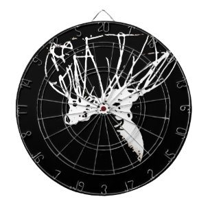Black White Pop Art Basketball Dart Board
