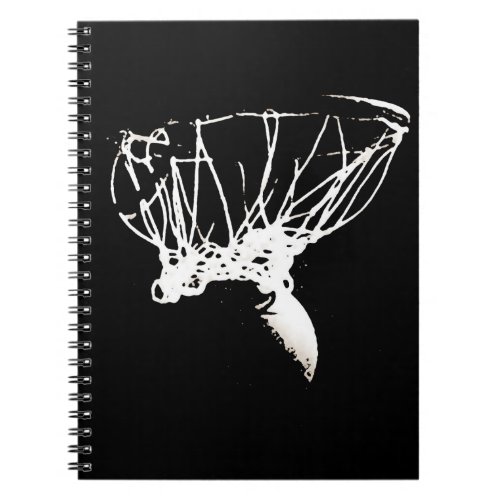 Black White Pop Art Basketball Notebook