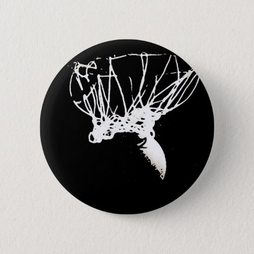 Black White Pop Art Basketball Pinback Button
