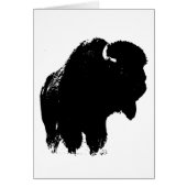 Black & White Pop Art Bison Buffalo (Front)