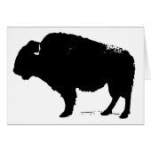 Black & White Pop Art Buffalo Bison (Front Horizontal)