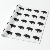 Black & White Cow Spots Animal Print Pattern Wrapping Paper