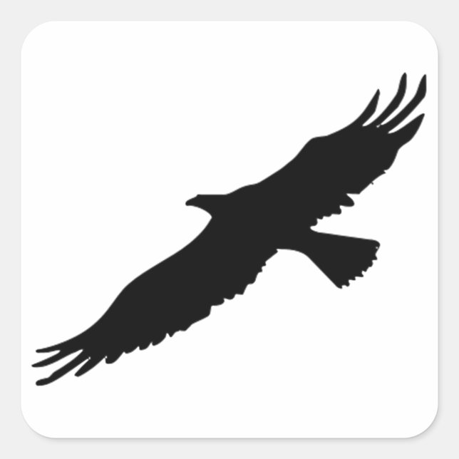 Black & White Pop Art Eagle Square Sticker (Front)