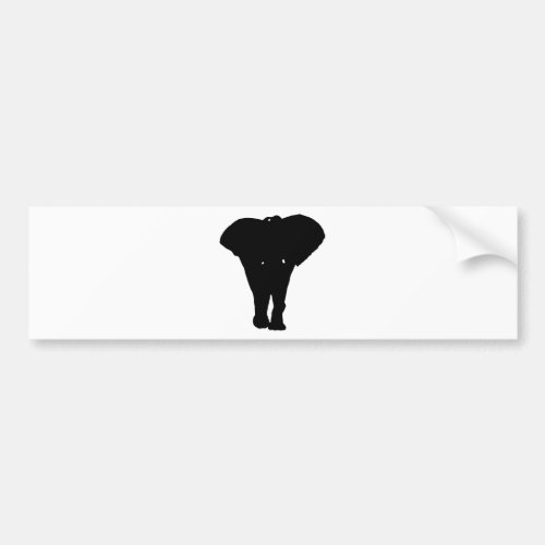 Black  White Pop Art Elephant Bumper Sticker