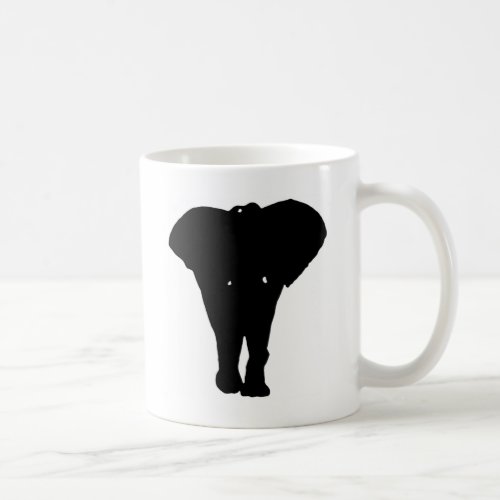 Black  White Pop Art Elephant Coffee Mug
