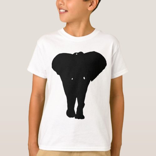 Black  White Pop Art Elephant T_Shirt