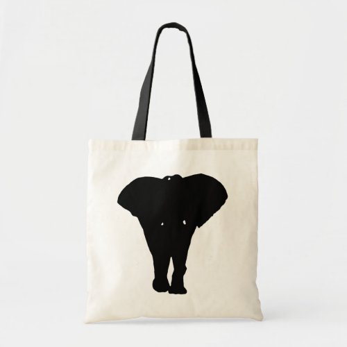 Black  White Pop Art Elephant Tote Bag