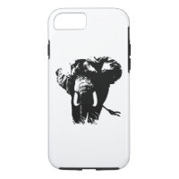 Black White Pop Art Elephant Tough iPhone Case