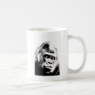 Black White Pop Art Gorilla Coffee Mug