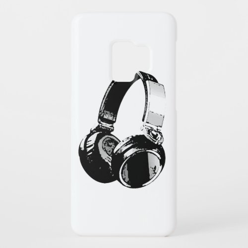 Black  White Pop Art Headphone Case_Mate Samsung Galaxy S9 Case