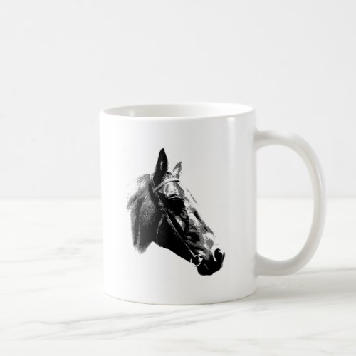 Black  White Pop Art Horse Coffee Mug