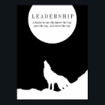 Black White Pop Art Leadership Wolf Howling Poster<br><div class="desc">A wolf is still a wolf,  even when he's alone. Perhaps a wolf is even more of a wolf when he's alone.</div>