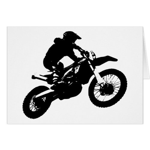 Black White Pop Art Motocross Motorcyle Sport