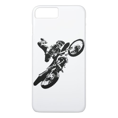 Black White Pop Art Motocross Motorcyle Sport iPhone 8 Plus7 Plus Case