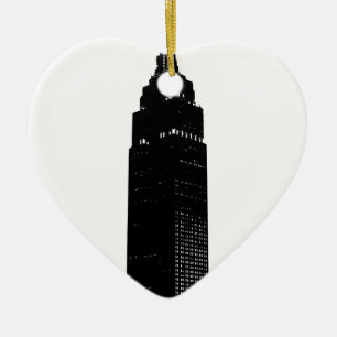 Black & White Pop Art New York Ceramic Ornament