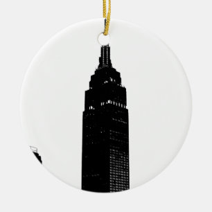 Black & White Pop Art New York Ceramic Ornament