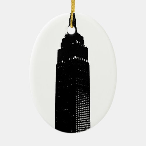 Black  White Pop Art New York Ceramic Ornament