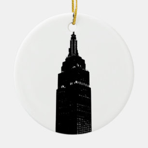 Black & White Pop Art New York Ceramic Ornament