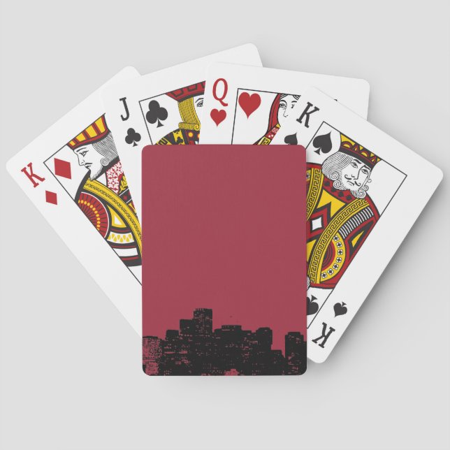 Black White Pop Art New York City Poker Cards (Back)