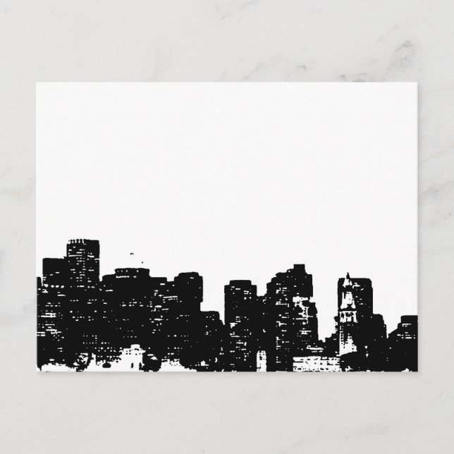 Black White Pop Art New York City Postcard (Front)