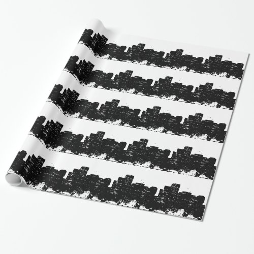 Black White Pop Art New York City Wrapping Paper