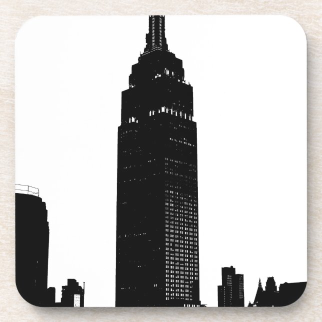 Black & White Pop Art New York Coaster (Front)