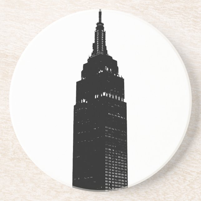 Black & White Pop Art New York Drink Coaster (Front)