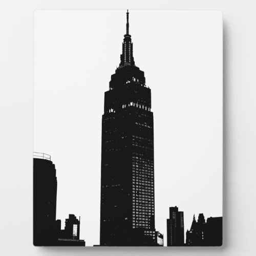 Black  White Pop Art New York Plaque