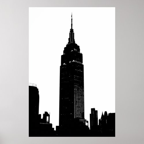 Black  White Pop Art New York Poster