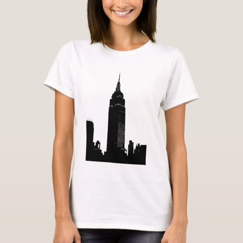 Black  White Pop Art New York T_Shirt