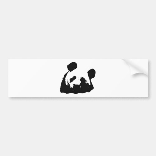 Black White Pop Art Panda Bumper Sticker